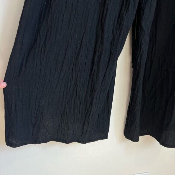 Unbranded Women’s Small Black Sleeveless Wrap Pants Jumpsuit One Piece Flowy - Picture 12 of 14